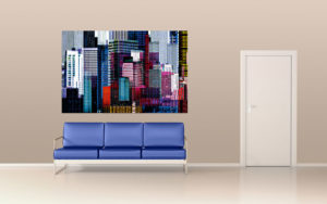 Colourful Skyscrapers Giant Art Print - Image 2