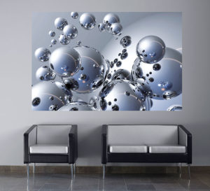 Silver Orbs Giant Art Print - Image 2