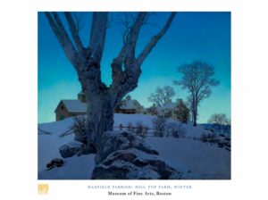 Maxfield Parrish - Hill Top Farm Winter Art Print