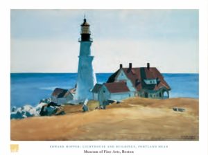 Edward Hopper - Lighthouse And Buildings Portland Head Art Print