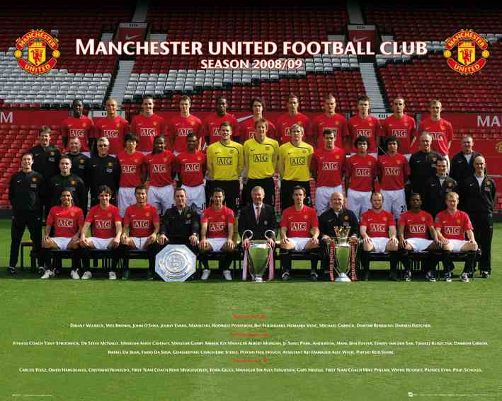 Manchester United Team 2008/2009 WINNERS PREMIERSHIP - Poster Plus