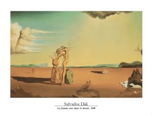 Salvador Dali - The Naked Woman In The Desert Art Print
