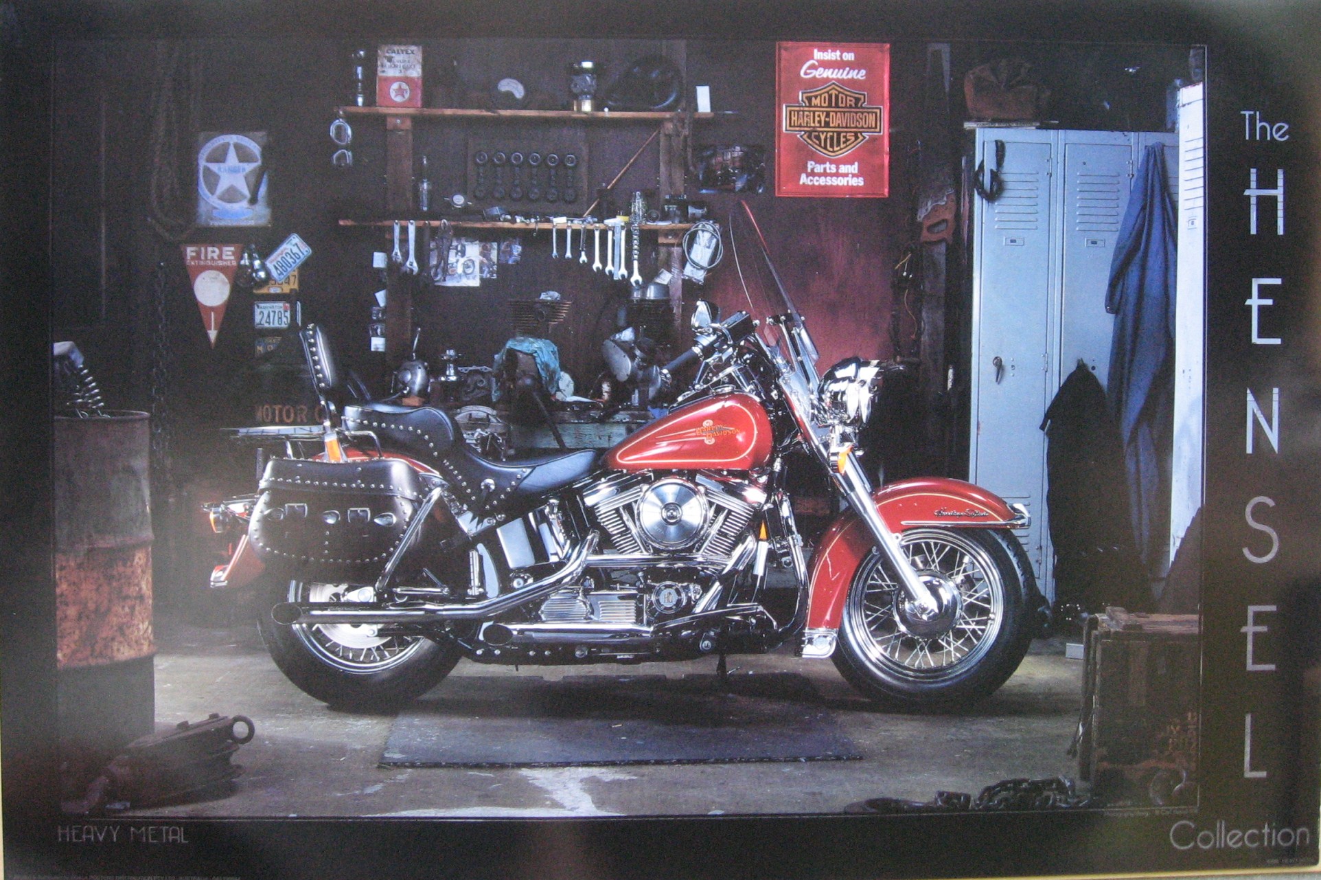 Carl Hensel Heavy Metal Harley Davidson Printed In The 80s So Not In Pristine Condition Poster Plus