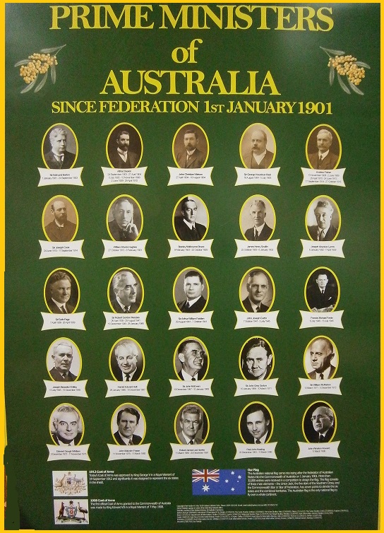 Prime Ministers of Australia 1901-2006 — Poster