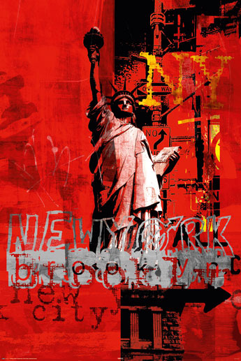 — II Poster Red New York Plus