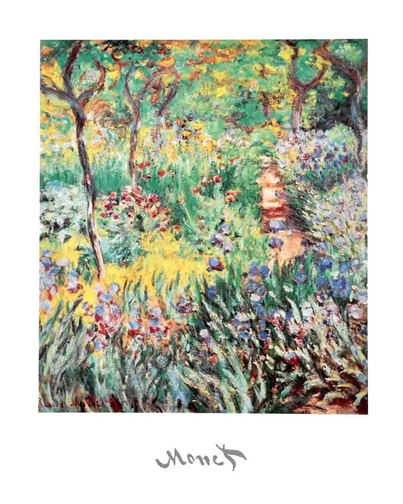 Claude Monet - Artists Garden — Poster Plus