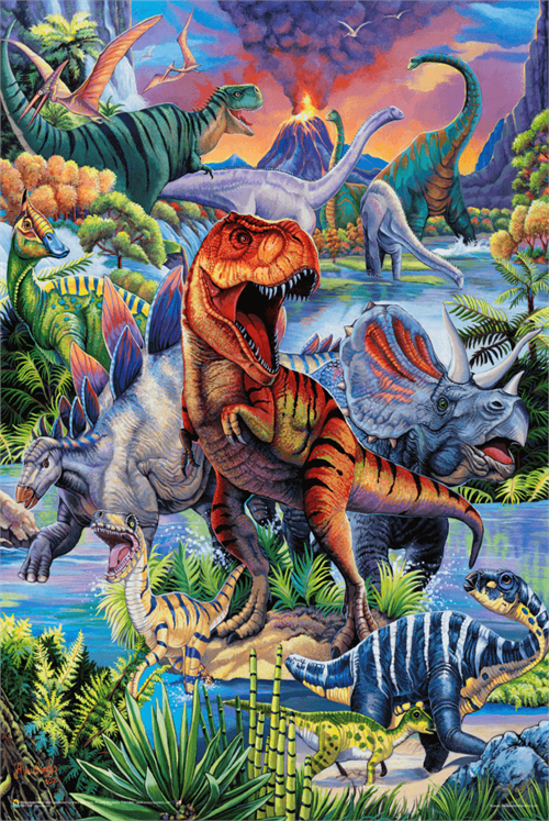 Poster 61x91,5 cm Dinosaurier