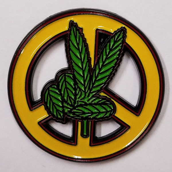 Peace Leaf Hand Hat Pin — Poster Plus