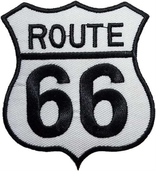 Route 66 Sign 7.5x7cm Embroidered Sew On Patch — Poster Plus