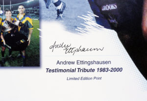 NRL Rugby League SIGNED Andrew 'ET' Ettingshausen Testimonial Tribute Ltd Ed Sports Print - Image 3