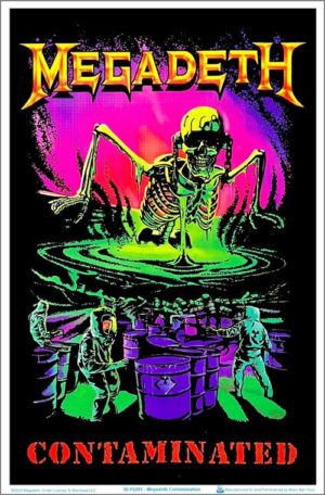 Megadeth Contamination Blacklight Poster