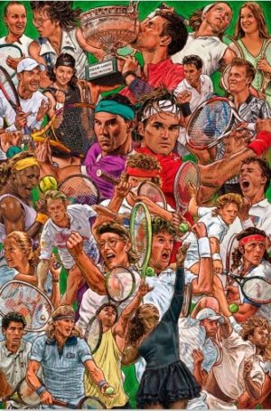 Legendary Tennis Players Poster