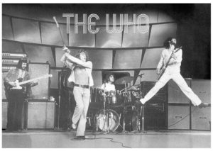 Poster of the band The Who live on stage