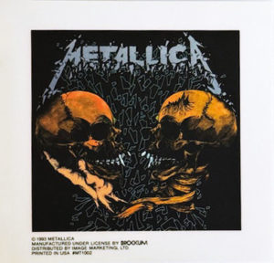 Metallica Two Skulls Vintage Static Sticker 1993