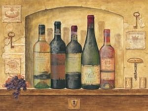 Mepas - Wine Bottles I Art Print