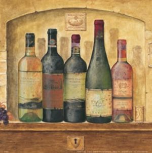 Mepas - Wine Bottles I Art Print