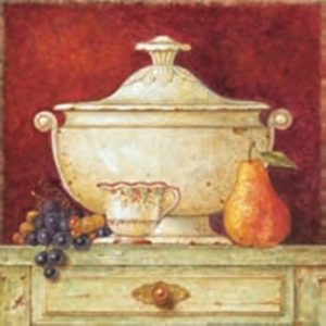 Eric Barjot - Vintage Dresser With Pots And Pear Art Print