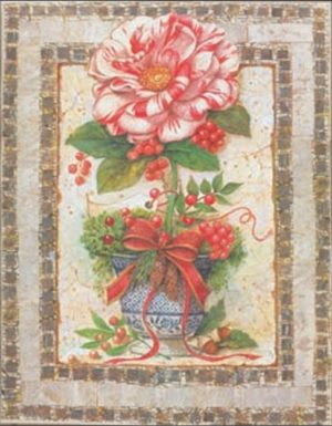 Christmas Camellia Art Print