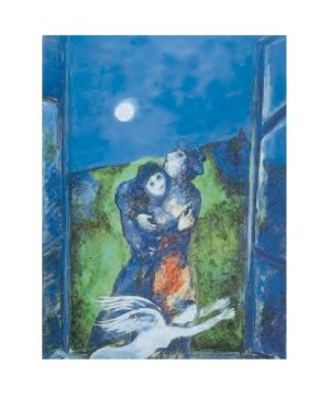 Marc Chagall - Lovers In The Moonlight Art Print