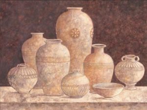 Mepas - Shelf Of Urns And Vases I Art Print