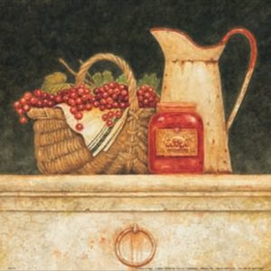 Eric Barjot - Fruit Basket And Jug Art Print