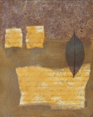 Rita Vindedzis - Script And Leaves I Art Print