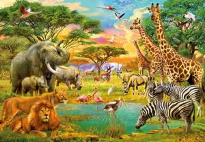 African Animals Mural 8 PART