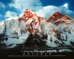 Success Mountains Mini Poster