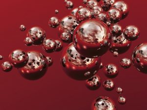 Chronium Echoes Red Bubble Art Print