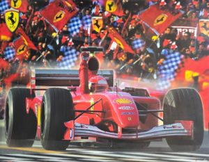 Michael Schumacher Ferrari Victory Car Poster