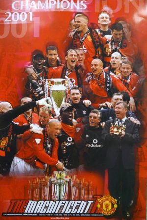 Manchester United Champions 2000/2001 WINNERS PREMIERSHIP Poster