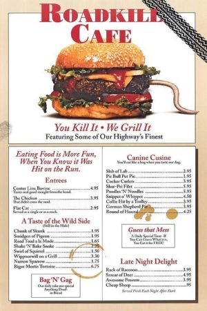 Roadkill Cafe Menu
