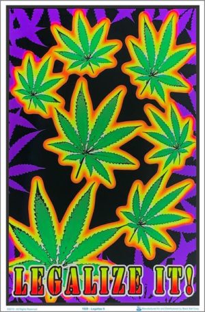 Legalise It Flocked Velvet Blacklight (Legalize It) Poster