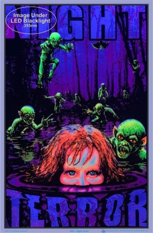 Night Terror Flocked Velvet Blacklight Poster - Image 2