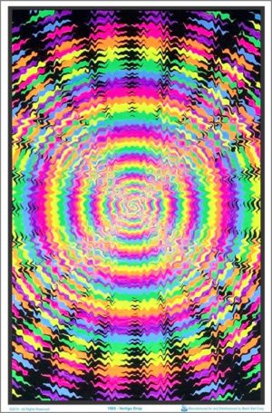 Vertigo Drop Flocked Velvet Blacklight Poster