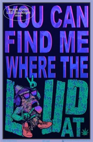 Where the Loud At Flocked Velvet Blacklight Poster - Image 2