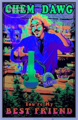 Chem Dawg Flocked Velvet Blacklight Poster - Image 2