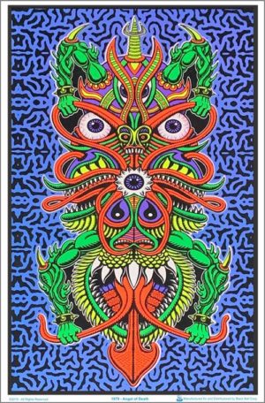 Chris Dyer - Angel of Death Flocked Velvet Blacklight Poster