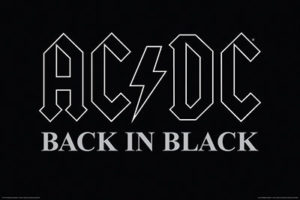 AC/DC Back in Black Album Cover Poster