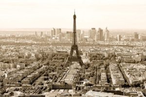 Paris Eiffel Tower In Sepia Poster