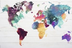 The World in Watercolours Poster