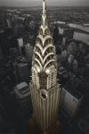 New York The Chrysler Building Golden Poster
