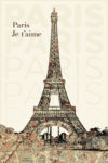 Paris Eiffel Tower Je T'aime Poster