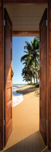 Beach View Door Poster