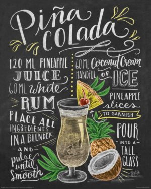 How To Make A Pina Colada Mini Poster