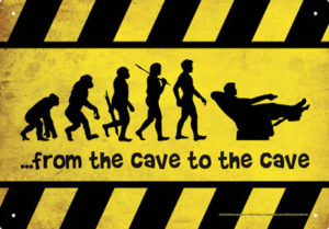 Cave to Cave Tin Sign