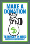 Make A Donation Tin Sign