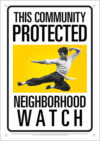Bruce Lee Protected By Tin Sign