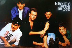 New Kids On The Block Black Poster (Published 1990, heavily worn)