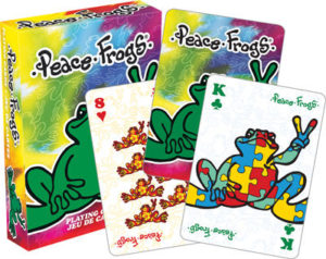 Peace Frogs Playing Cards